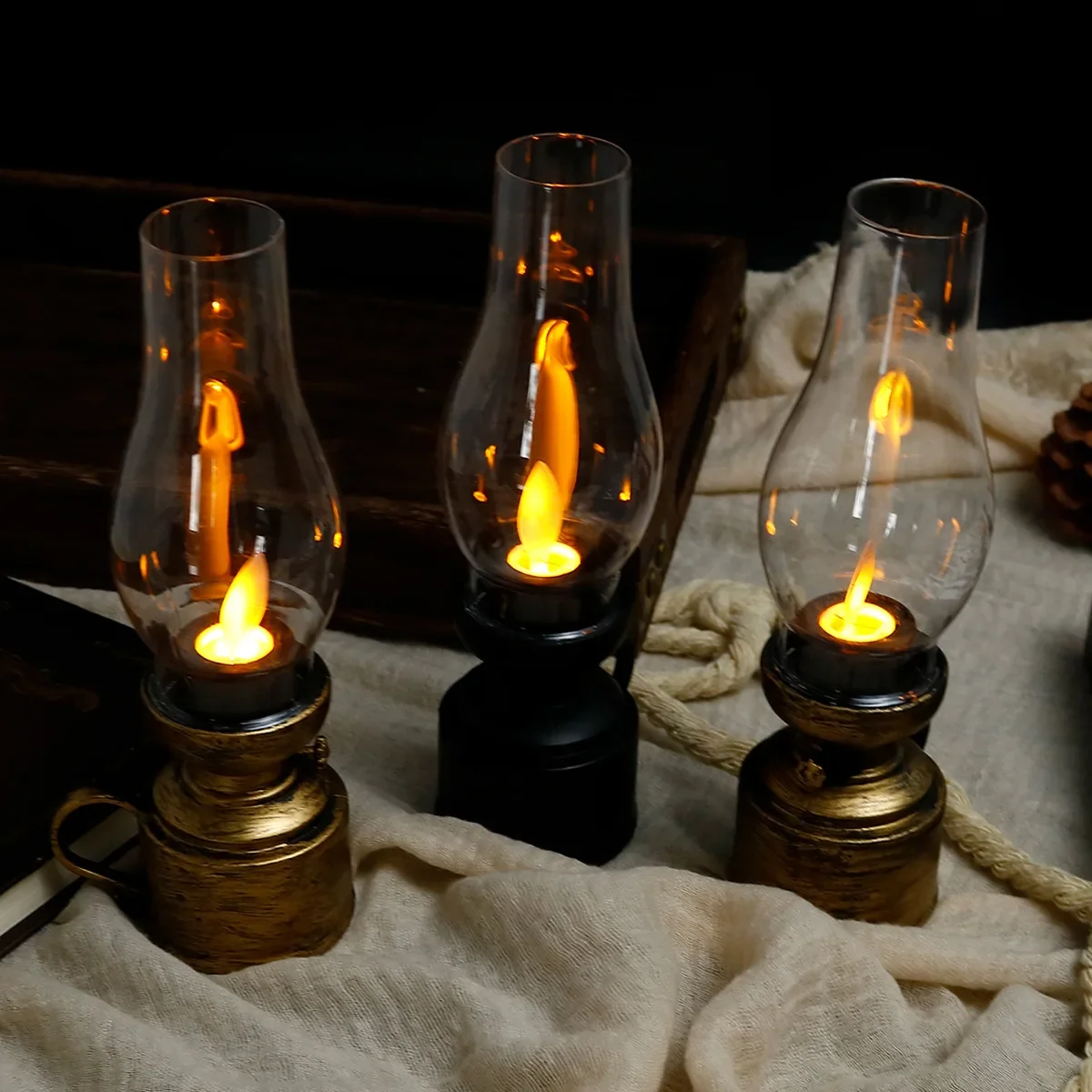 Vintage-Laterne, Retro-Design, LED-Hängelampe, batteriebetrieben, dekorativ für Zuhause, Urlaub, Weihnachtsgeschenke, Heimdekoration