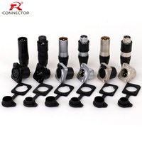 1pc/1set Waterproof 3Pin XLR Plug,Panel Mount Socket Adapter with Dustproof Cover Outdoor Performance Audio Wire Connector