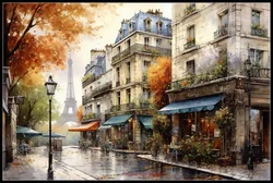 Embroidery Counted Cross Stitch Kits Needlework - Crafts 14 ct DMC Color DIY Arts Handmade Decor - Street of Paris 2