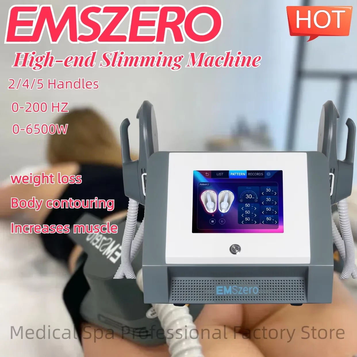 EMSzero Neo 15 Tesla 6500W EMS Portable Muscle Slimming And Weight Loss Engraving Body Sculpting Machine Salon