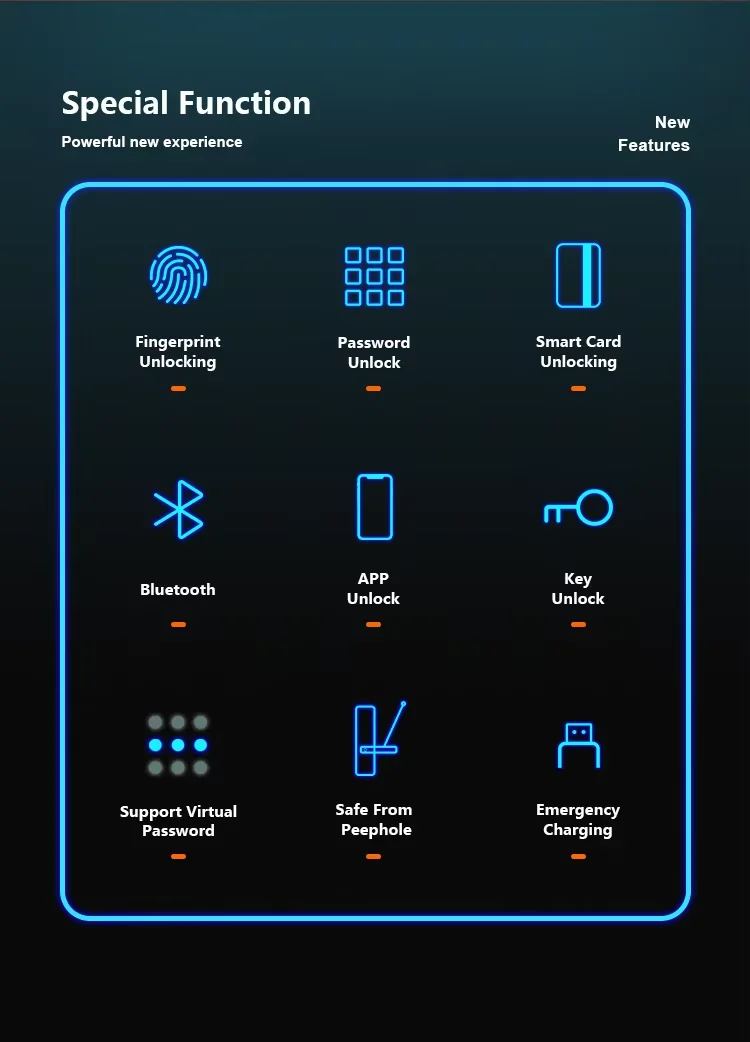 Tuya App Digital Door Lock Electronic Keyless Fingerprint Smart Handle Lock Wifi and Card Temporary Password Unlocking