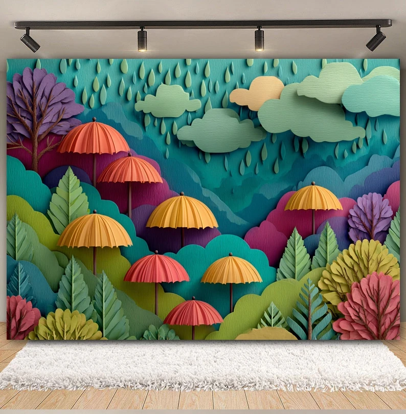 Kolorowe Tło z Parasolkami i K – Photography Umbrella recenzja i cena