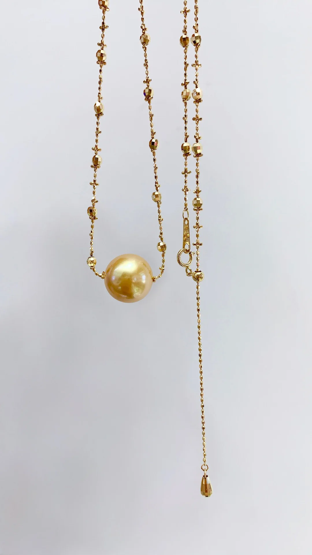 

MADALENA SARARA Southsea Pearl Women Necklace 18k Yellow Gold Bead Chain Ajustable