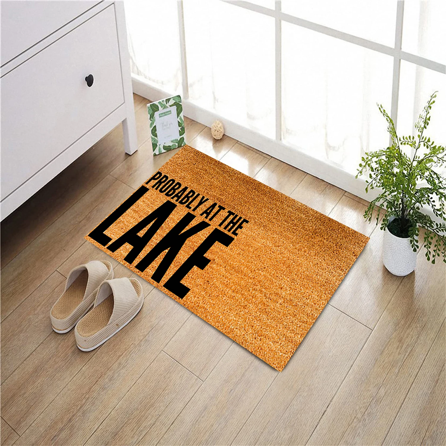 

Funny Outdoor Non-Slip Rubber Doormat for Entrance,Probably At The Lake Floor Mat for Entryway, Home Decor