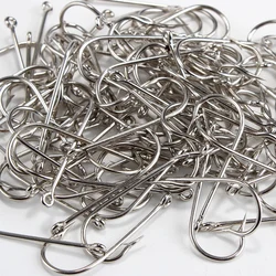 FTK 10#-20# 100Pcs/Box Round Nickel Big Ringed Sea Hook BENT SEA Hooks From Norway for Jigging Carp Fishhook Fishing Tackle 2335