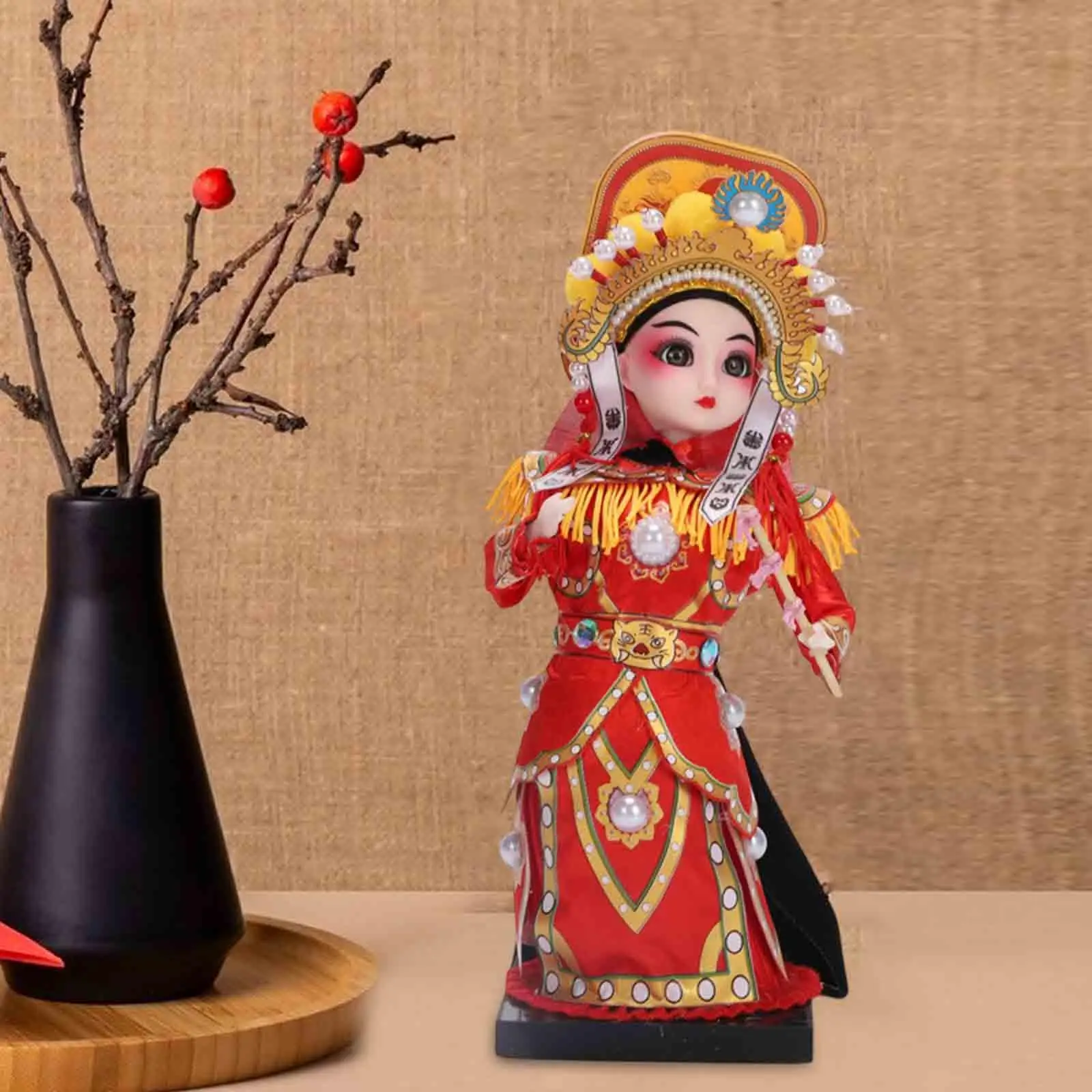 22 سنتيمتر أوبرا بكين زخرفة تمثال دمية صينية تقليدية للمنزل خزانة للغرفة المعيشة الموقد مكتب منضدية الديكور #3