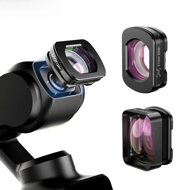 Téléobjectif Ulanzi F35 Pocket 3 1,5X/objectif grand angle étendu 112 ° Accessoires de caméra d'action à montage magnétique pour DJI Osmo Pocket 3