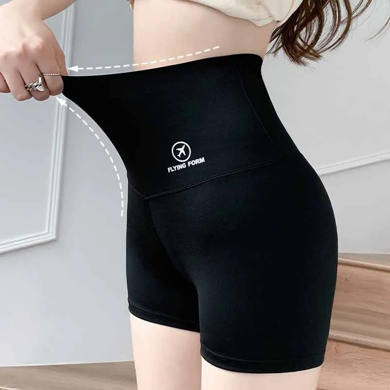 กางเกงขาสั้นสตรีสูงเอวกีฬาฟิตเนส Seamless Legging หญิง Body Shape ชุดชั้นในยืด Lift Up ท้องแบนนักมวย