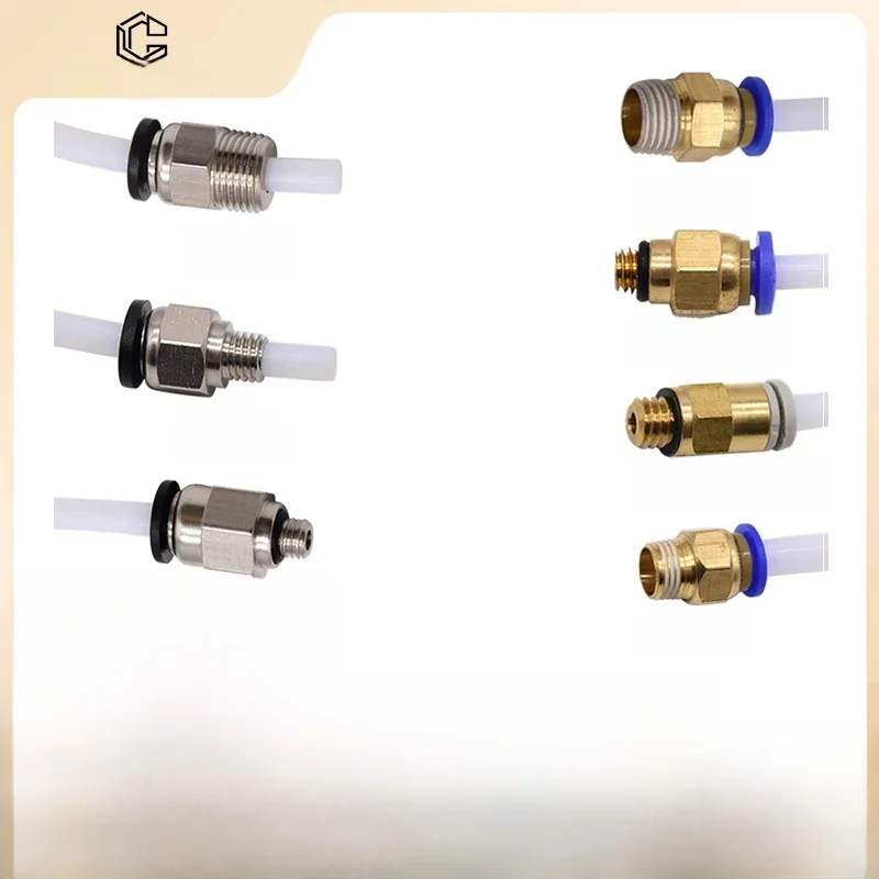 Connecteur de raccord de poussée de filament de tube pneumatique droit d'imprimante 3D PC4-M6 PC4-M5 PC4-01 PC6-01 couremplaçant de rajeunissement pour Ender-3