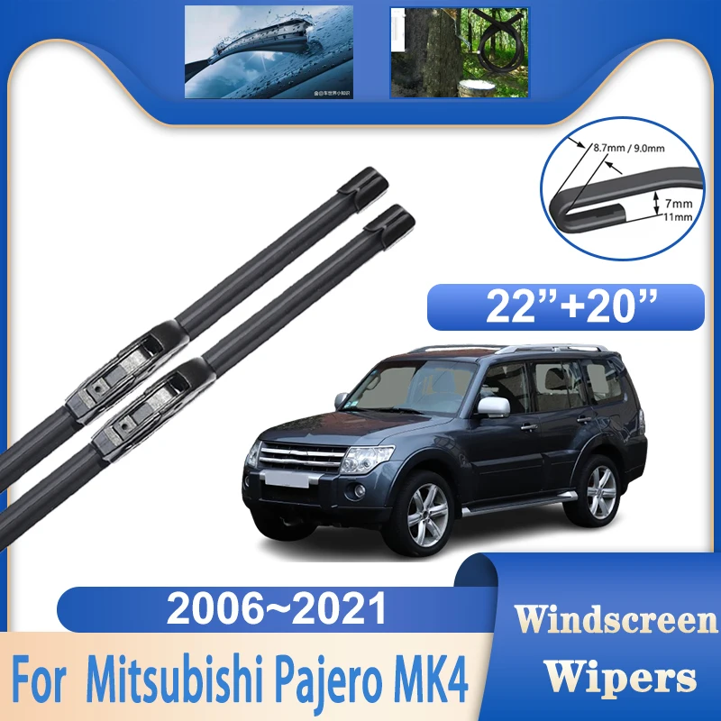 

Car Rain Blades For Mitsubishi Pajero Montero Shogun MK4 Accessories 2006~2021 Windshields Windscreen Window Wipers Brushe Parts