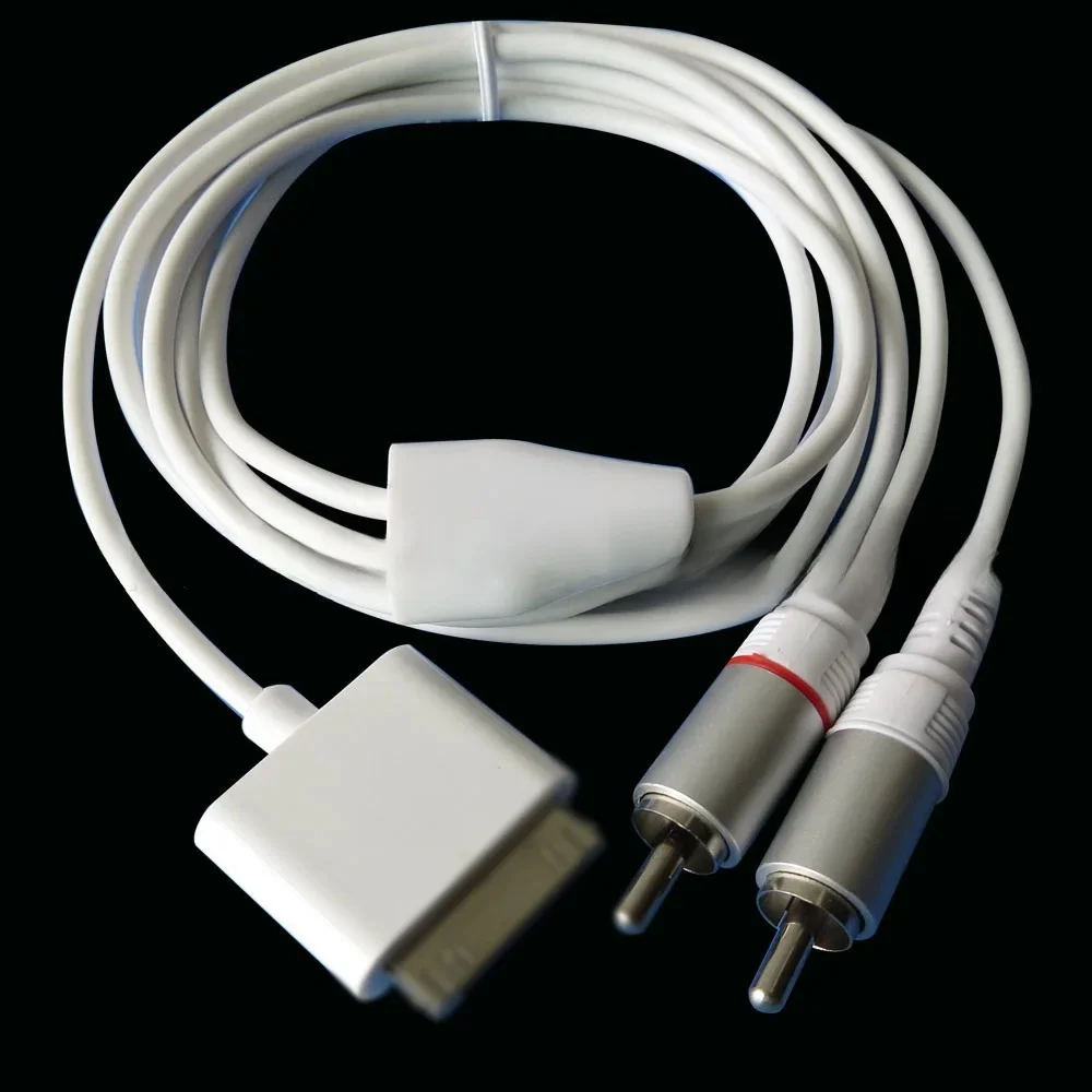 30 pinów męska wtyczka kabel do 2 RCA męski adapter Audio rozdzielacz do słuchawek przewód Aux do wzmacniacza głośnikowego dla iPad 3 4 Composite AV — zdjęcie produktu 4