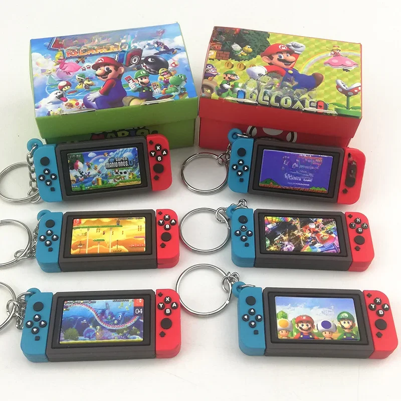 Super Mario Bros Schalter Spiele konsole Schlüssel bund Kinder Schult asche Auto Schlüssel Anhänger