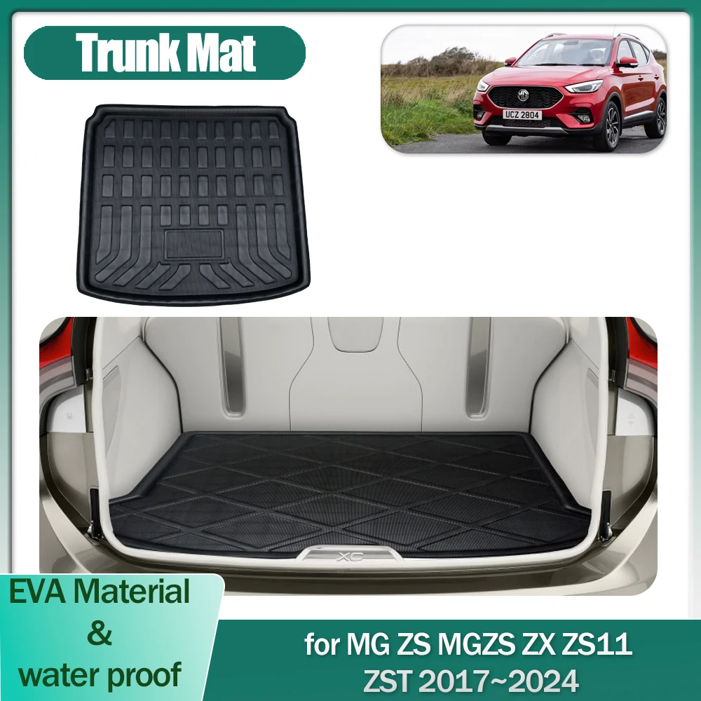 

Коврик для багажника для MG ZS MGZS ZX ZS11 ZST 2017 ~ 2024, 2018 2019 2020 2021 2022 2023 подкладка для багажника, напольный лоток, коврик для багажа, водонепроницаемый Противоскользящий Чехол, аксессуары