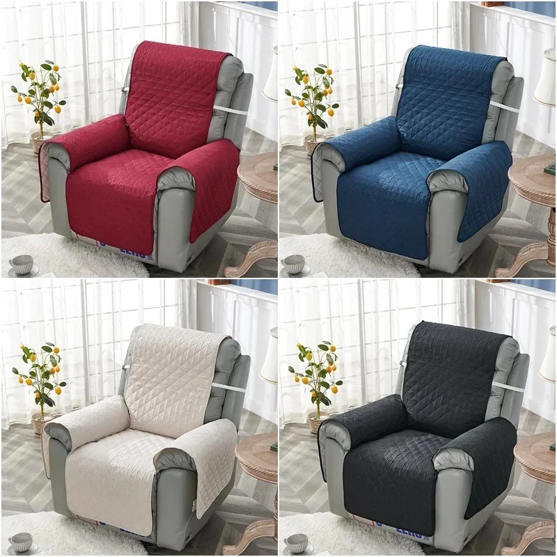 Antislip fauteuil stoelhoes effen kleur gewatteerde stoel hoes anti-slijtage relax fauteuil kussen voor woonkamer thuis - afbeelding 2
