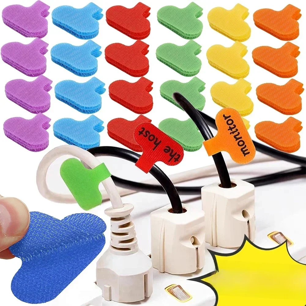 150-10 pièces étiquettes de câble gestion des câbles étiquettes de cordon imperméables colorées étiquettes pour étiquettes de fil à la maison auto-adhésives résistantes aux déchirures