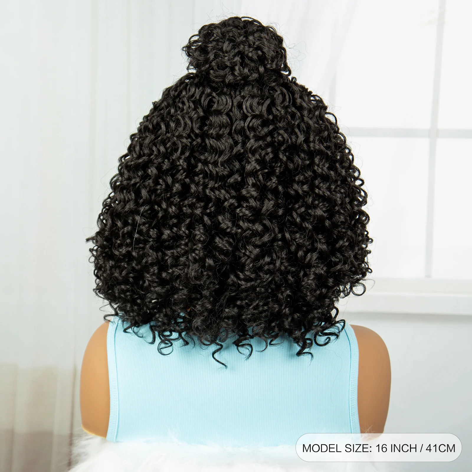 Wig kepang keriting ikal Afro Wig sintetis renda depan Cornrow jalinan Wig untuk wanita hitam Wig rambut kepang tanpa konless dengan rambut bayi