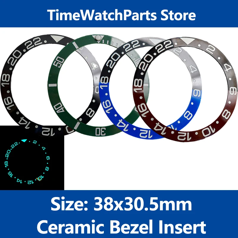 

Ceramic Bezel Insert For SKX007 Luminous Bezel Insert 38x30.5mm Insert SKX009 SRPD Watch Cases Seiko Men Watch Mod Parts