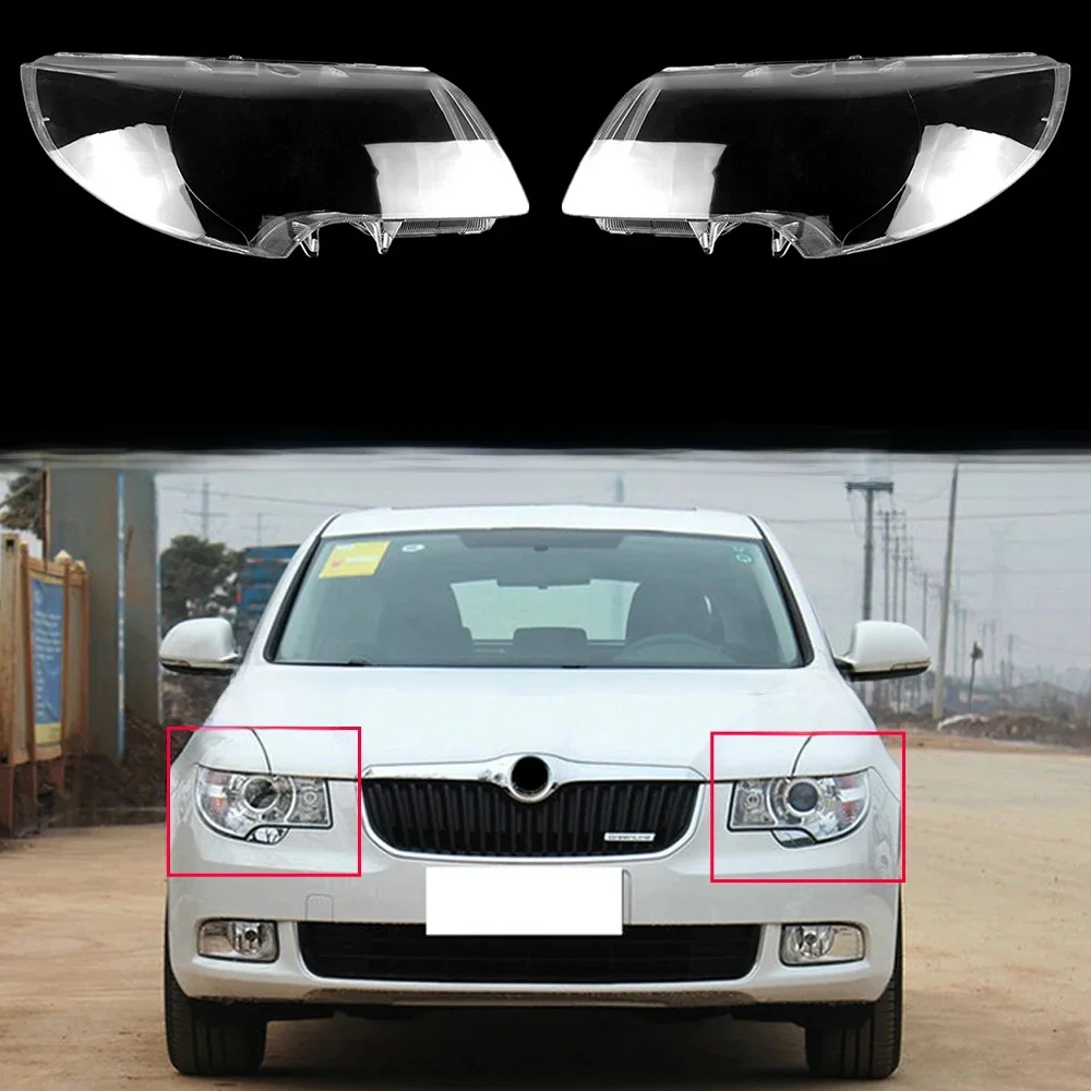 Reflektor samochodowy obiektyw dla Skoda Superb 2009 2010 2011 2012 2013 reflektor samochodowy obiektyw Auto Shell Cover — zdjęcie 2