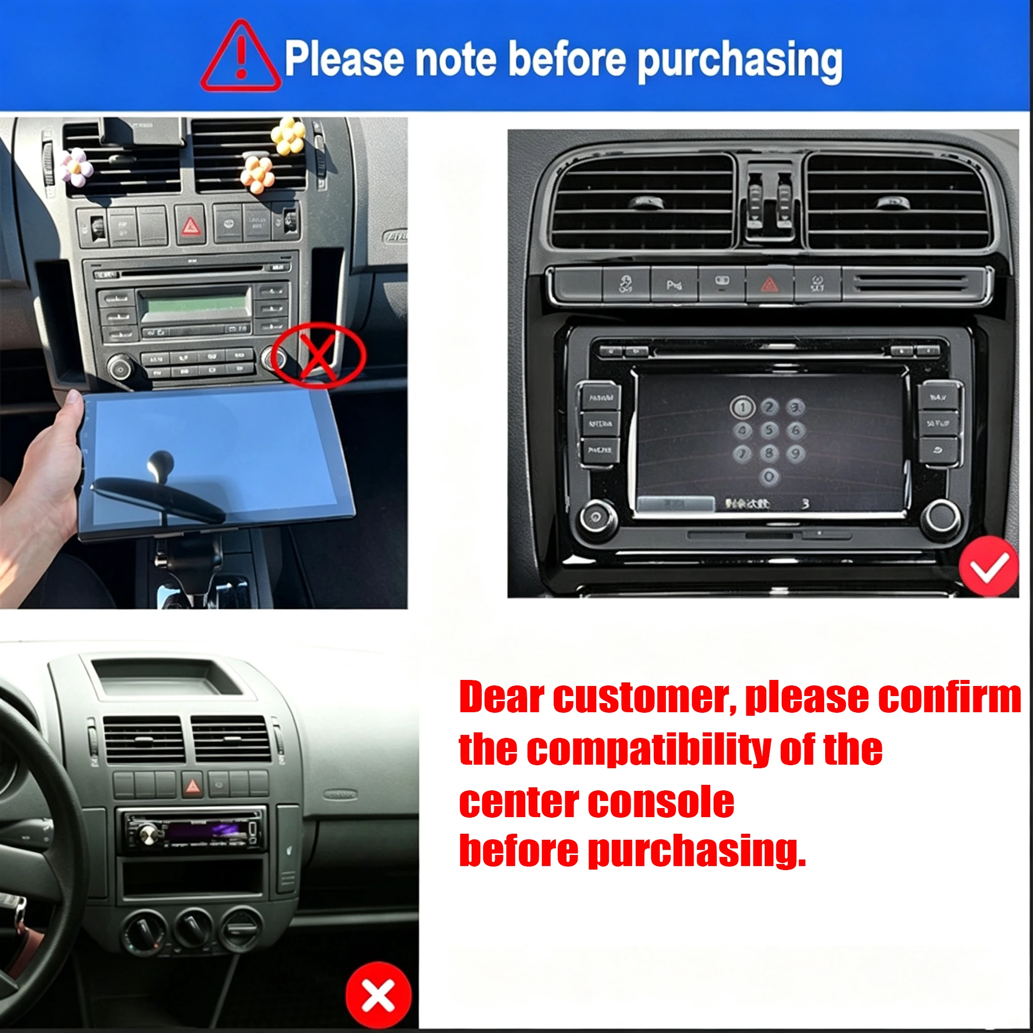 4+64GB 9-Zoll Android 15 Autoradio mit CarPlay für VW Polo 6R 6C V 2009-2017, GPS-Navigation DAB, DVR, Kamera, Touchscreen FM/AM/SWC – Detail 4