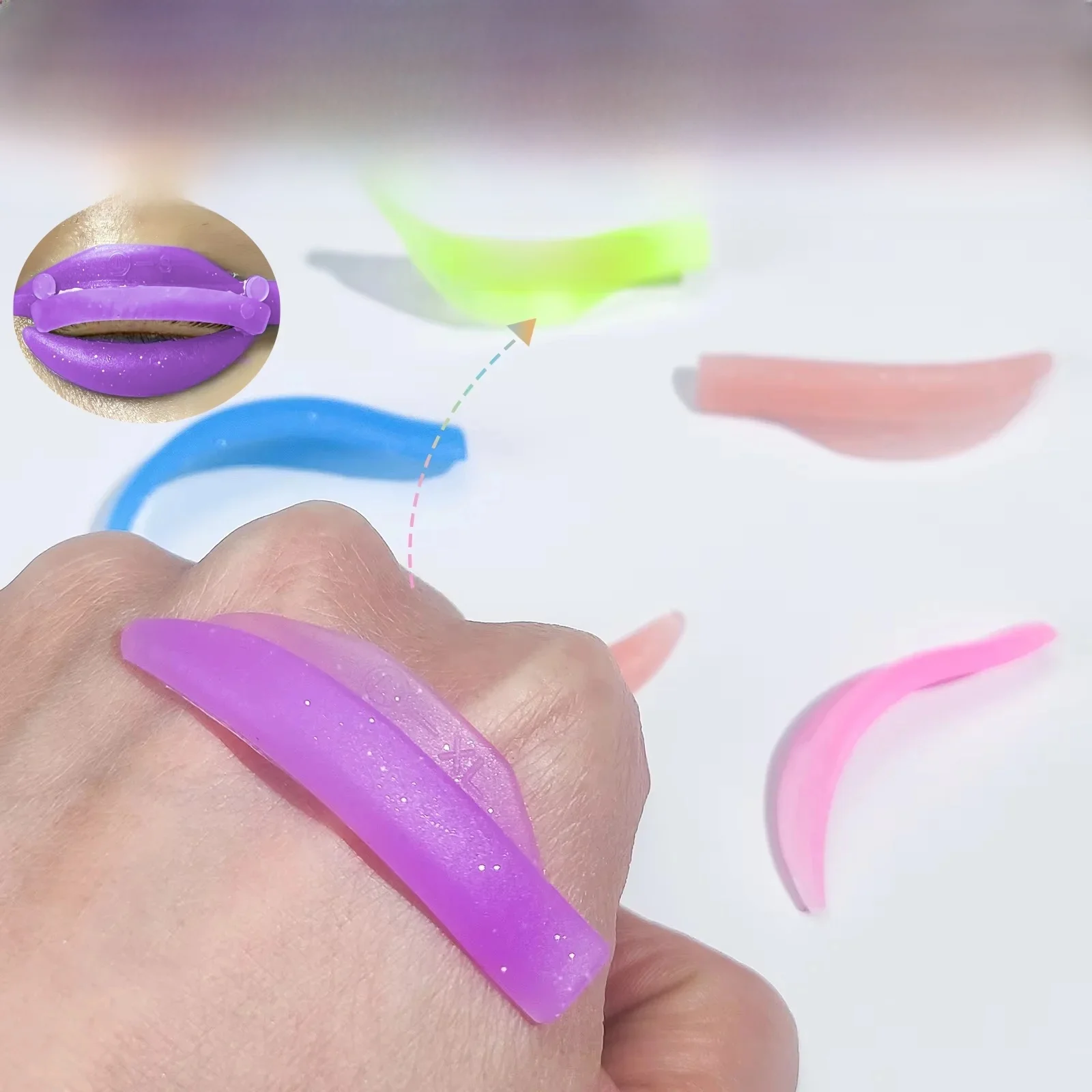 PERMANIA 12Pc nouveau L Curl Silicone cils Perm tampons tige cils ascenseur bouclier levage 3D recourbe-cils accessoires outil de maquillage