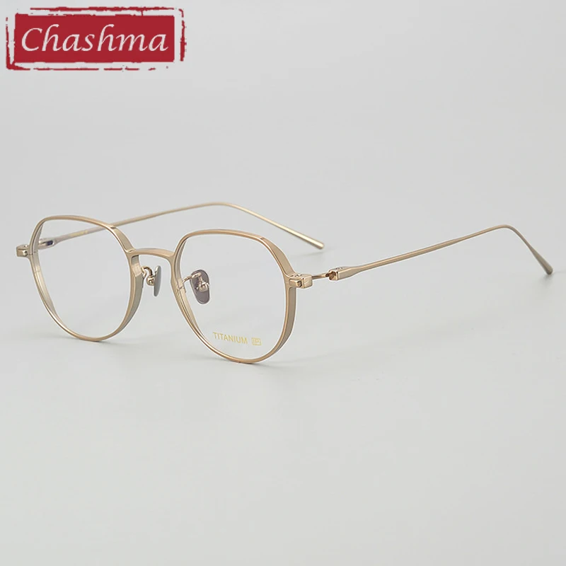 

Chashma Prescription Glasses Women Fashion Pure Titanium Round Eyeglasses Frames Light Optical Eyewear for Progressive Recipes