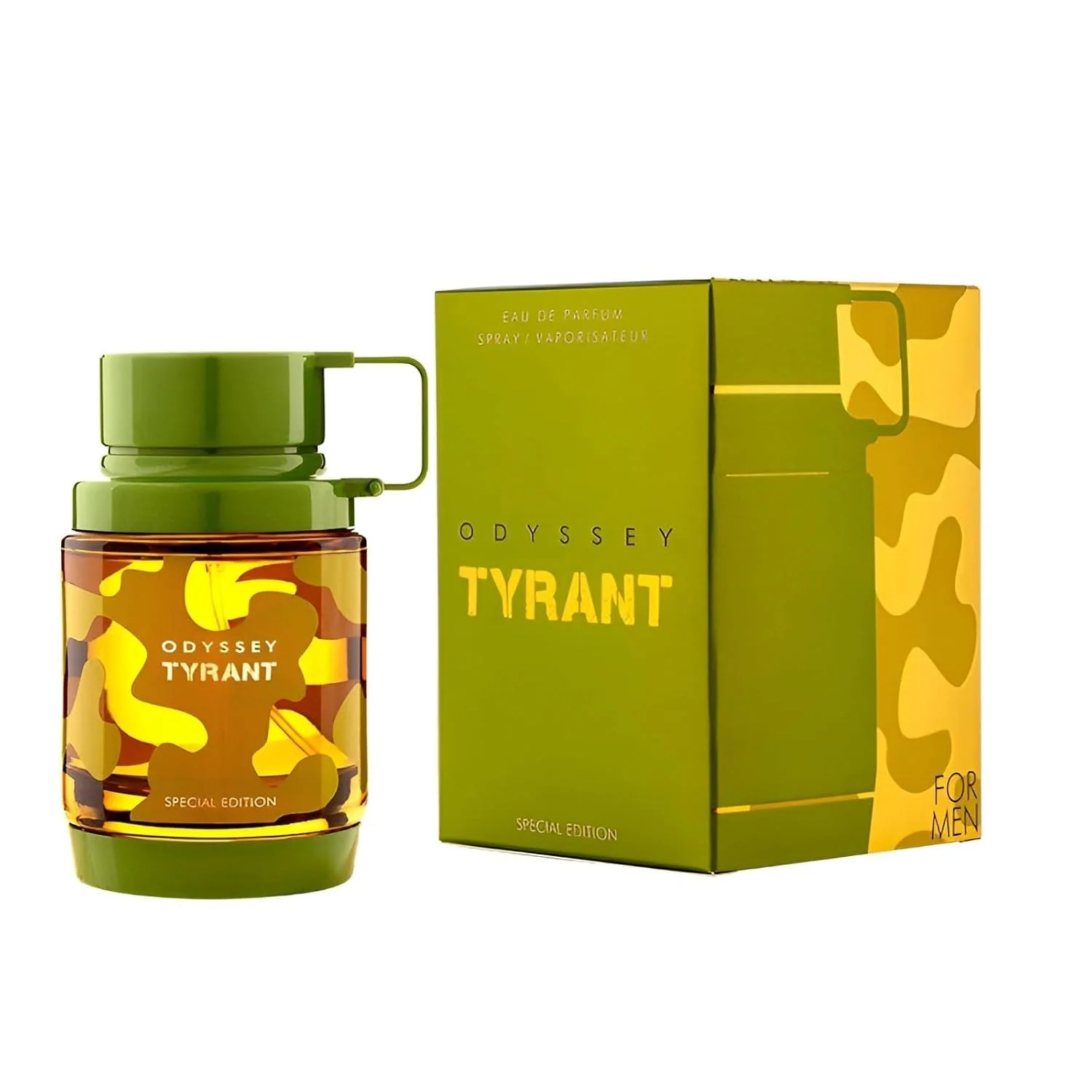 Fresh Spicy Citrus Woody Men Perfume Odyssey Tyrant Special Edition Aromatic Scent Stylish Camo Kettle Bottle Matching Camouflage Gift Set 100ml