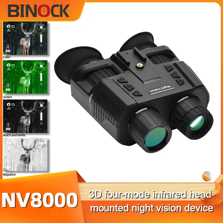 BINOCK NV8000 hunting camping hike binoculars optical digital defogging mirror tactical FHD outdoor mounted helmet night version