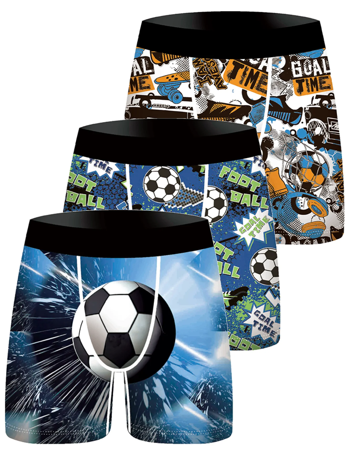 

3Pcs Men Underwear Boxers Flame Man Boxershorts Breathable Men's Panties Lingerie Men Boxer Briefs Underpants