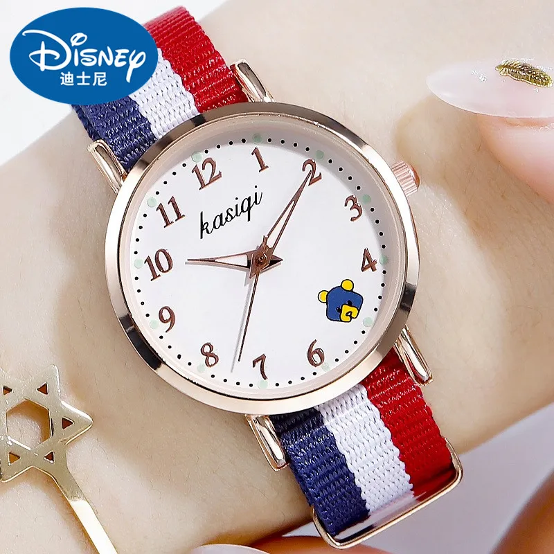 Disney Winnie The Pooh For Children Watch Quartz Wristwatch Alloy Clock Girl Student Kid Child Cartoon Luminous Waterproof Time