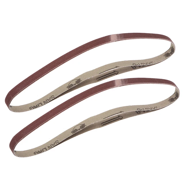 4 sztuk 533mm * 9mm 400 Grit ścierne pasy szlifierskie szlifierka szlifowanie polerowanie narzędzia do drewna miękki Metal szlifowanie polerowanie