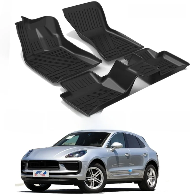 Dywaniki samochodowe LHD dla Porsche Macan 2022 2021 2019 2020 2014 TPE kierownica z lewej strony automatyczne dywaniki samochodowe akcesoria dywanowe — zdjęcie 2