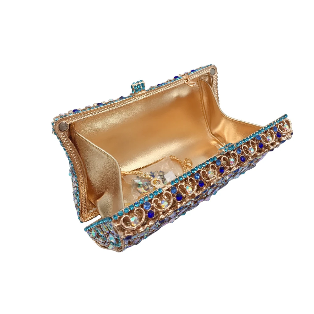 Women Luxurious Rhinestone Evening Bag Party Diamond Clutch Purse Sparkly Handbag for Wedding Banquet - view 6