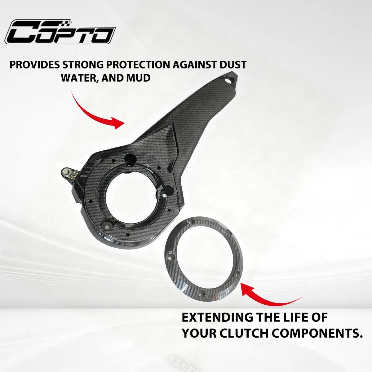 Carbon Fiber Pulley CVT Cover for PCX160 ADV160 2021-2025, Clear Window, Easy Install, Dust/Water Protection