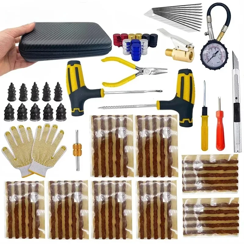 ZFOUEK Kit de réparation de pneus automobiles outils de bouchon de crevaison d'urgence de crevaison de pneus pour bandes de pneus universelles outil de réparation de colle à remuer