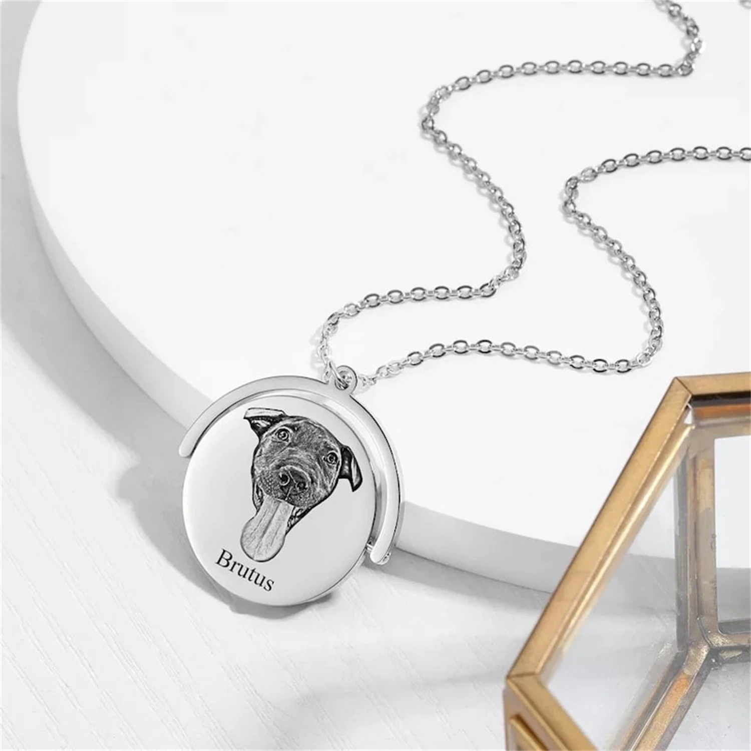 تخصيص الحيوانات الأليفة محفورة اسم قلادة للرجال والنساء ، شخصية الفولاذ المقاوم للصدأ القرص قلادة ، أفضل هدية عيد الميلاد ، والمجوهرات