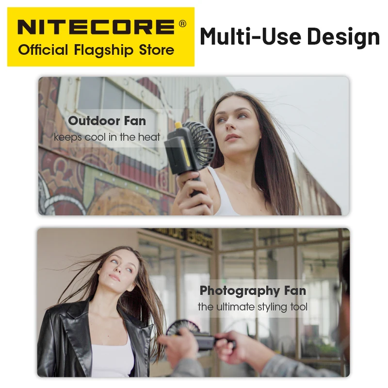 NITECORE CW10 Electric Fan Mini Portable Photography Fan Cord-Free Blower for Canon Sony Stage Short Video Wedding Film Camping