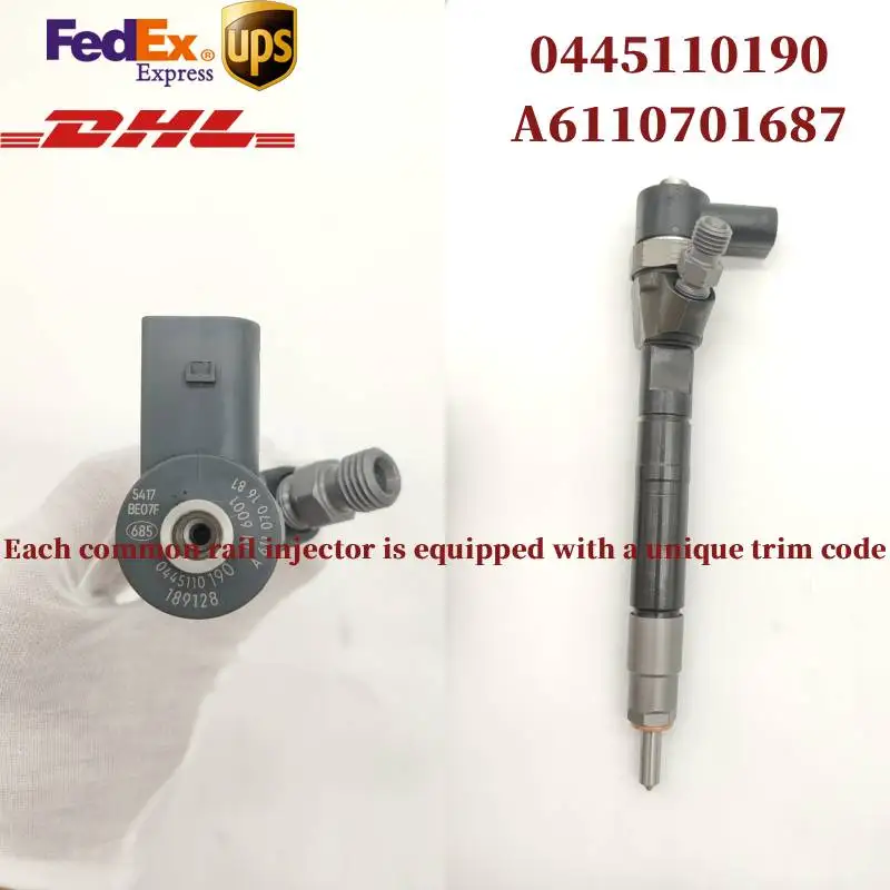 0445110190 Diesel Fuel Injector for Mercedes Sprinter A6110701687 Common Rail Injector