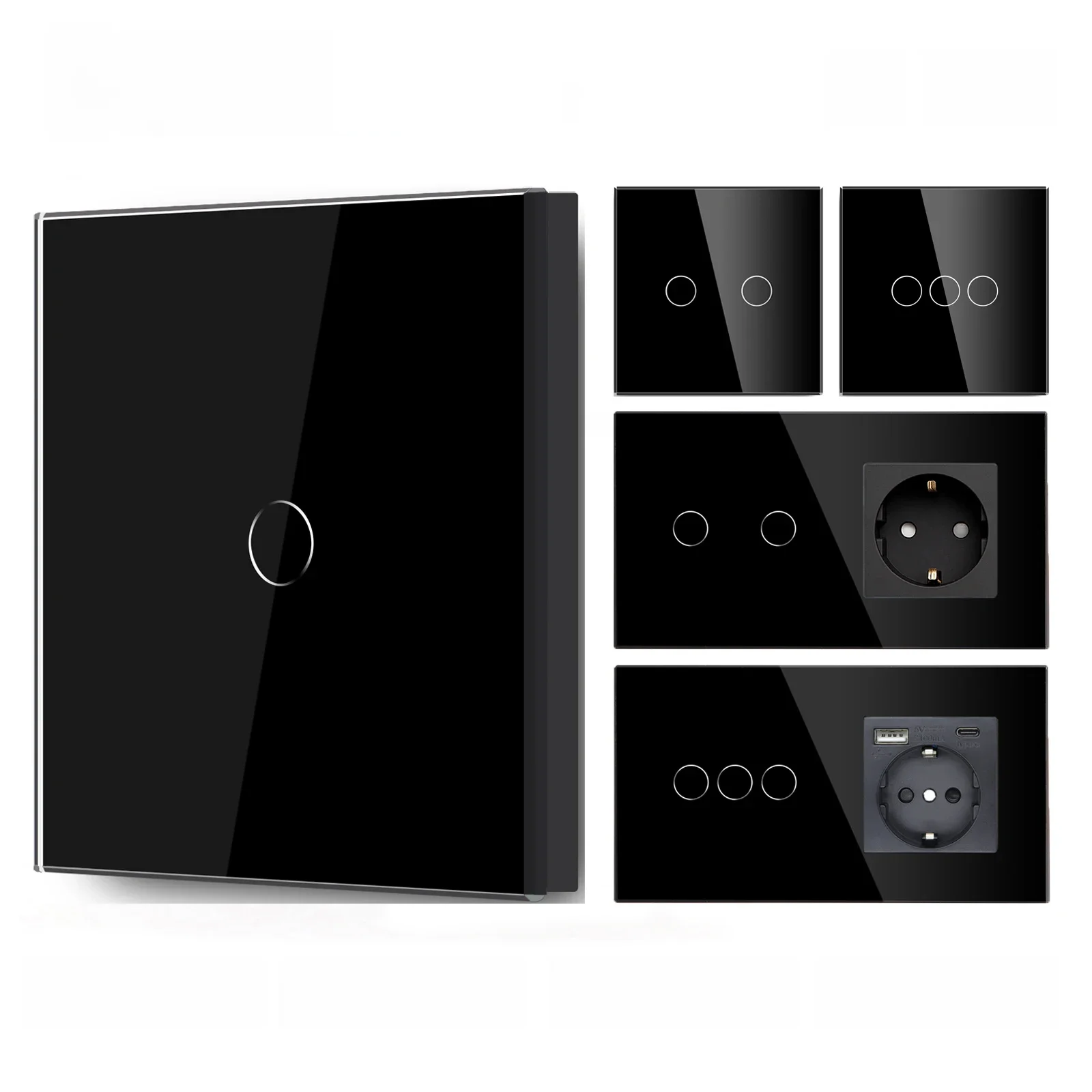 Zaad Wifi Licht Schakelaars Slimme Wandschakelaar 1/2/3Gang 1/2/3/3/4way Touch Sensor Schakelaar Met Normale Socket Ondersteuning Tuya Smart Leven - afbeelding 2