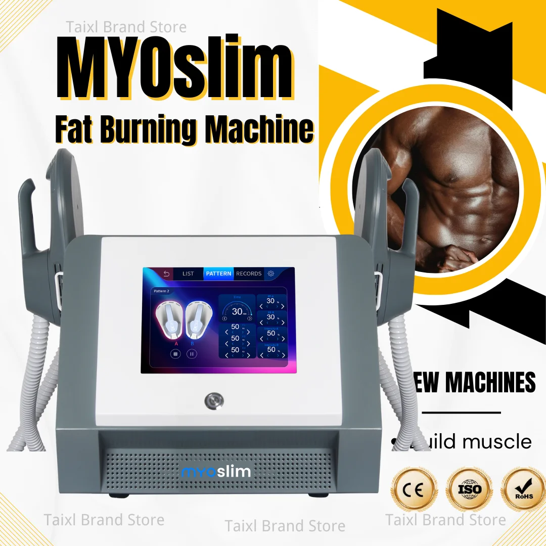 EMS Body Building Machine with RF Fat Removal 2 Handles Muscle Sculpting for Fitness And Wellness Body Muscle Stimula