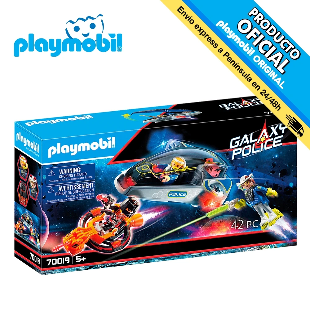 Playmobil original 70019 Galactic Police Glider Clicks Gift Boy Girl Toy With Box Shop Officer Woman Man