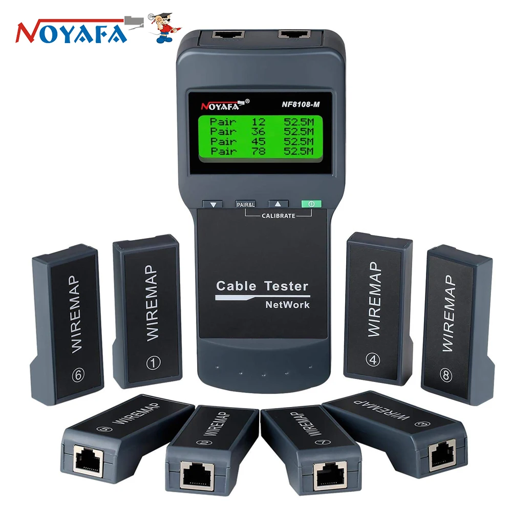 

NOYAFA NF-8108M Network Cable Tester with 8 Remote Measure Length Tracker Network Tool for STP/UTP Twin Twisted Cables