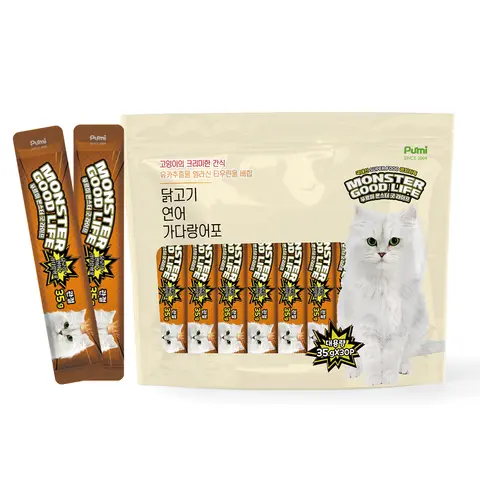 푸르미 영양식츄르 (35g) 30개,60개 닭가슴살 대용량 고양이츄르 35g x 30P 연어
