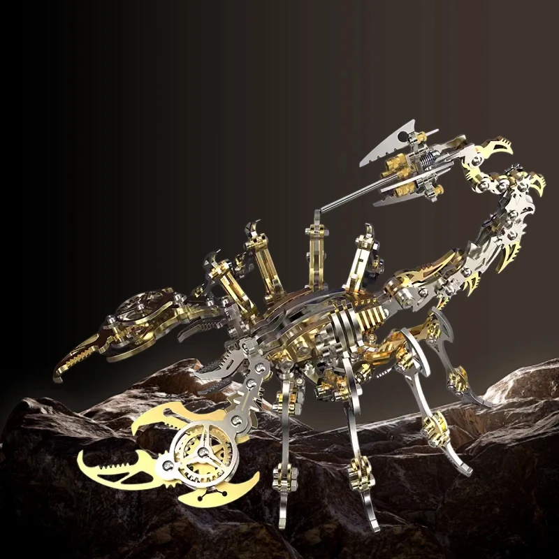 3D Puzzle Colorful Scorpion King Metal Steampunk Mechanical Insect Model Kit DlY Assembled Adult Birthday Gifts For Kids Toy