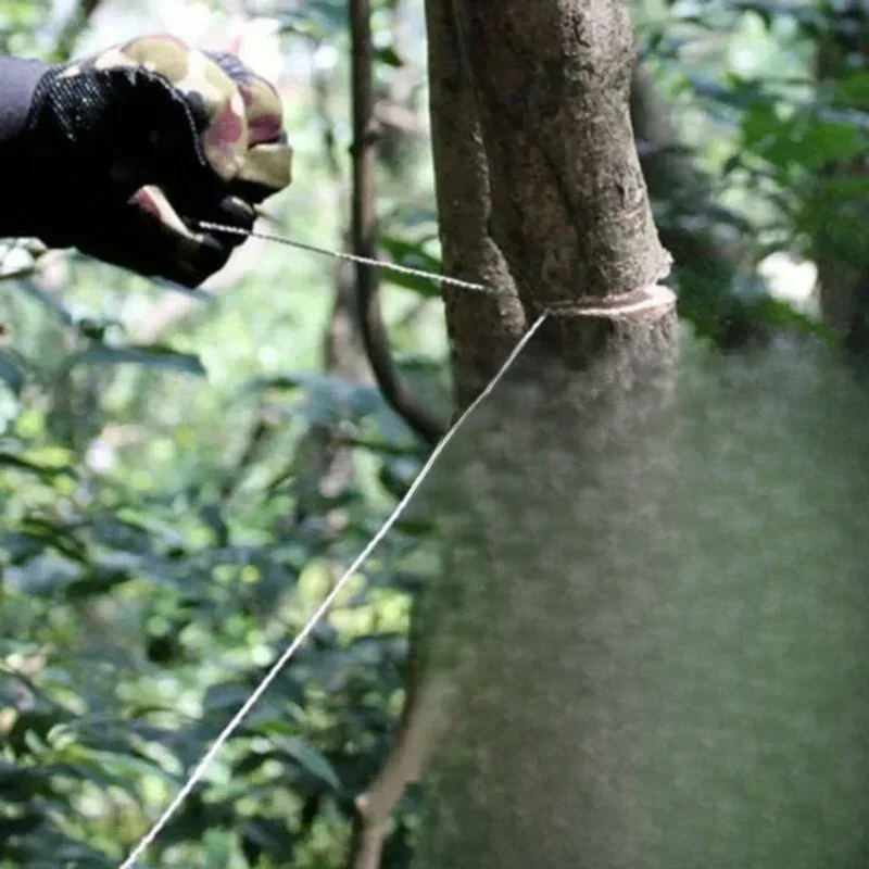 Scie à fil en acier inoxydable avec couvercle en cuir, survie en milieu sauvage, camping en plein air, randonnée, mini ULtirée à la main, équipement de survie, 1PC