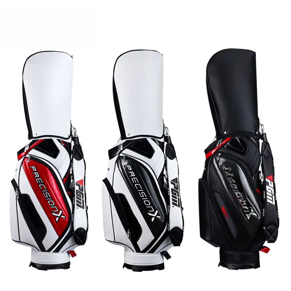 PGM Herren-Golftaschen, PU, wasserdicht, großes Fassungsvermögen, Standardtasche für 14 Golfschläger QB034