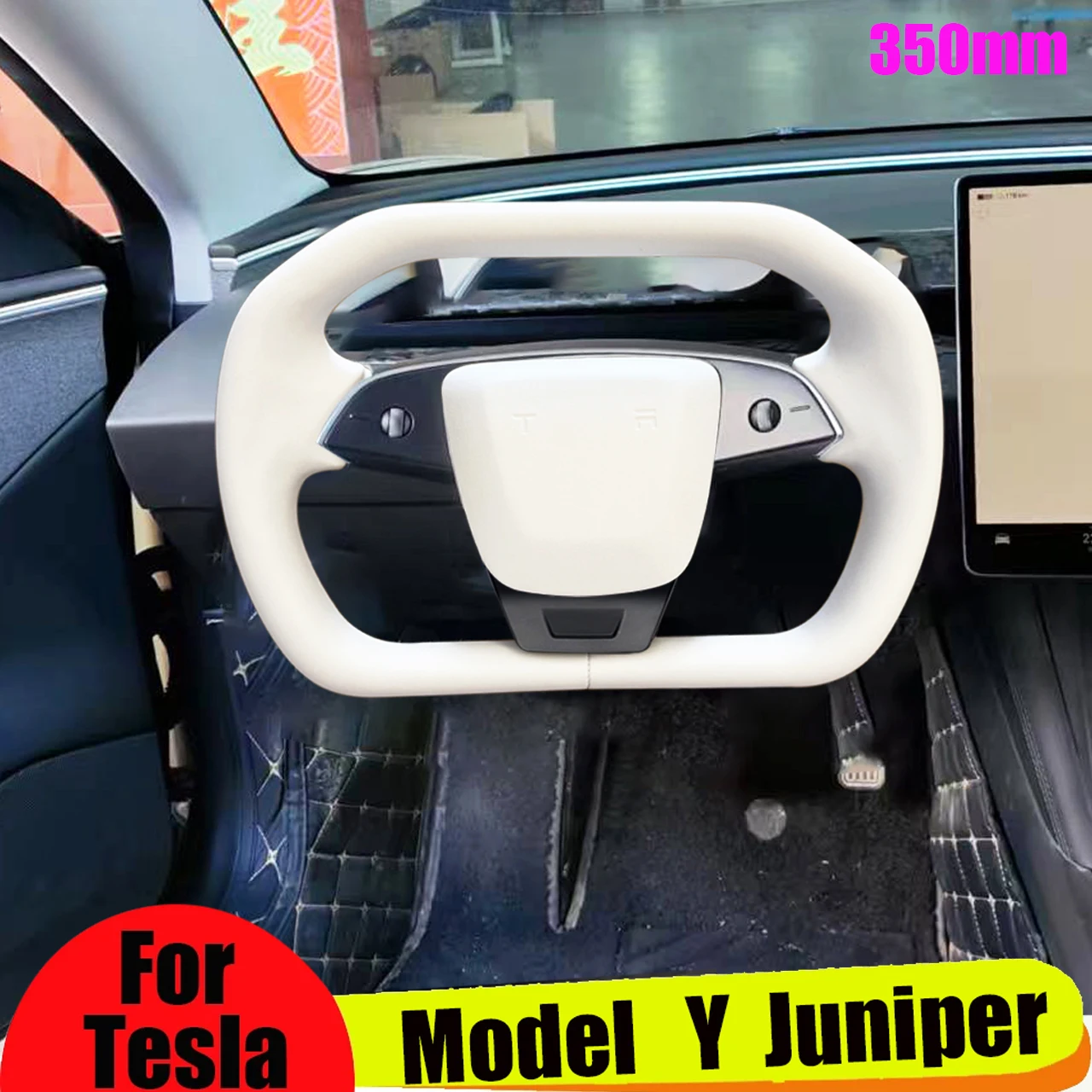 350mm モデルY ジュニパー ヨークハンドル テスラ ジュニパー サイバー
