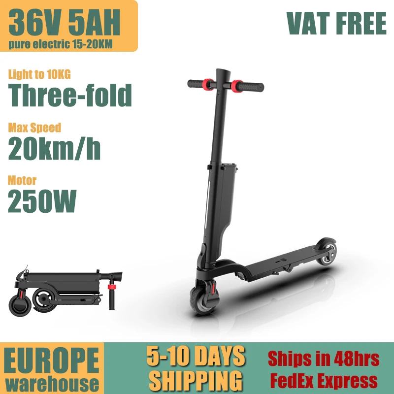 HX X6 Elektrische Scooters voor Volwassenen 350W 36V7.5AH Drievoudig Opvouwbare Elektrische Scooters Opvouwbare Rugzak E-Scooter Smart App Besturing 25km/u