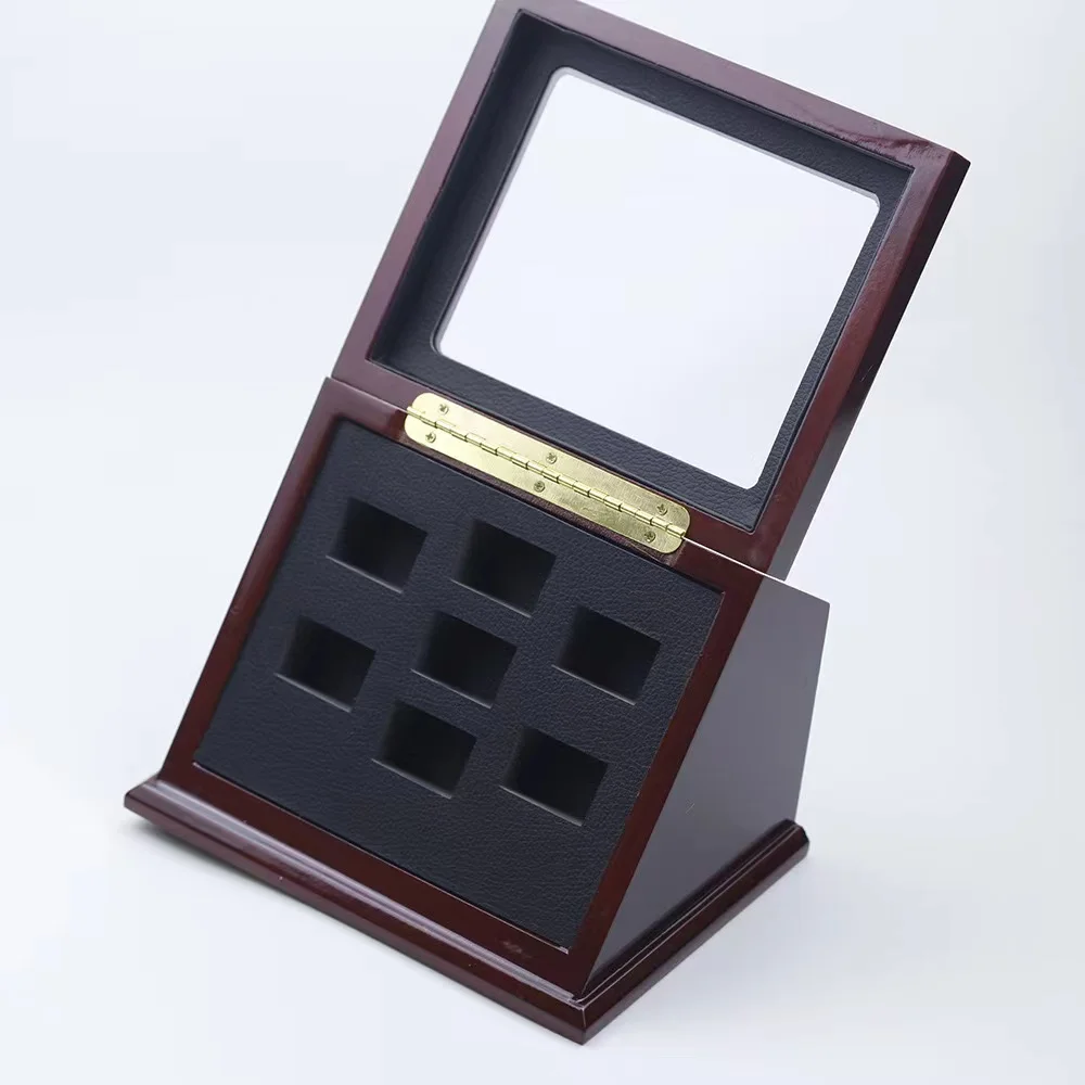 Champion ring oblique hole packaging display box, with 3 to 5 holes. High-end ring collection box