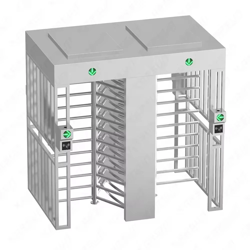 Full height turnstile gate Gym entrance door Access control system  handicap/disabled normal door full height turnstile