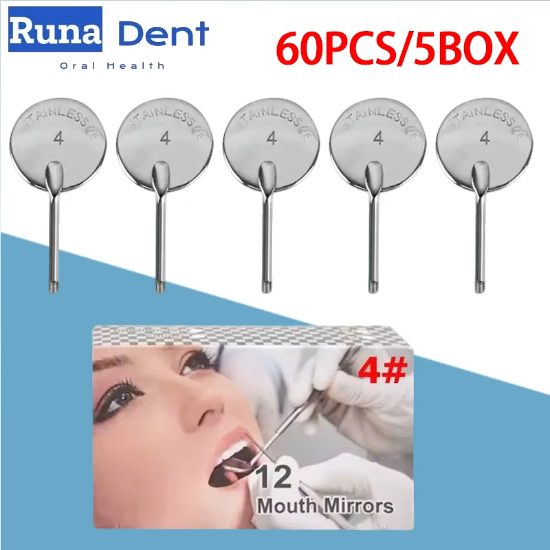 

Набор из 60 шт./5 коробок: Зеркала стоматологические конусные из нержавеющей стали с коннектором, легкие интраоральные зеркала-инструменты для стоматологии